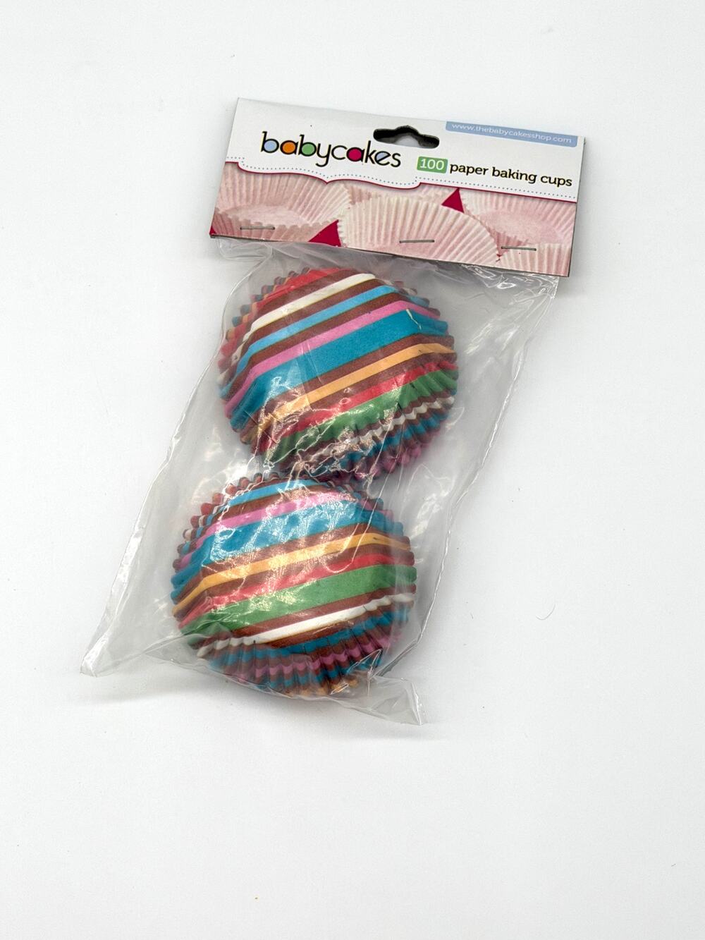 Bulk Babycakes Mini Cupcake Liners Striped 25 CASE 100 Baking Cups Per Pack New